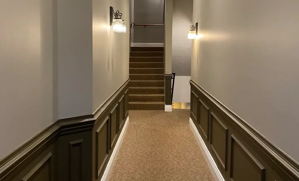 Hallway and Wainscoting After Painting - Dale Coover Painting, Broomfield CO